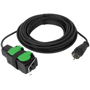 Удлинитель силовой ЭРА GREEN LINE UDL-KG-3x2,5m-10m-IP44 с крышками с заземлением 4 розетки 10м КГ 3x2.5мм2 IP44