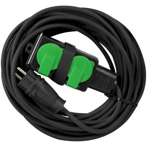Удлинитель силовой ЭРА GREEN LINE UDL-KG-3x2,5m-10m-IP44 с крышками с заземлением 4 розетки 10м КГ 3x2.5мм2 IP44