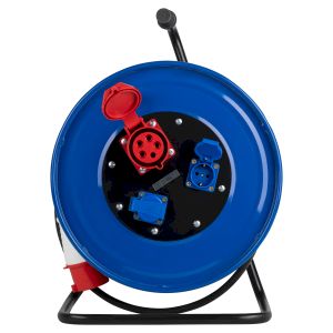 Удлинитель силовой ЭРА IND380-RM-3e-5x4-50m-IP44 380В на катушке 3 розетки 1xCEE 5P/2xSCHUKO 50м КГ 5х4 32A IP44