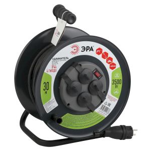 Удлинитель силовой ЭРА RMx-4es-3x2.5-30m-IP44(KG) на металлической катушке c заземлением 4 розетки 30м КГ 3х2.5мм2 Удлинитель силовой ЭРА RMx-4es-3x2.5-30m-IP44(KG) на металлической катушке c заземлением 4 розетки 30м КГ 3х2.5мм2