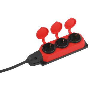 Удлинитель силовой ЭРА UK-3e-3x1,5-20m-IP44(KG) с заземлением 3 розетки каучук 20м КГ 3х1,5мм2 IP44