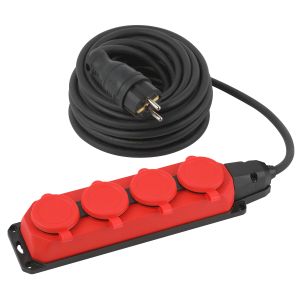 Удлинитель силовой ЭРА UK-4e-3x1,5-10m-IP44(KG) с заземлением 4 розетки каучук 10м КГ 3х1,5мм2 IP44 Удлинитель силовой ЭРА UK-4e-3x1,5-10m-IP44(KG) с заземлением 4 розетки каучук 10м КГ 3х1,5мм2 IP44