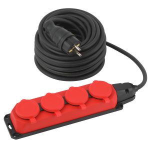 Удлинитель силовой ЭРА UK-4e-3x1,5-20m-IP44(KG) с заземлением 4 розетки каучук 20м КГ 3х1,5мм2 IP44 Удлинитель силовой ЭРА UK-4e-3x1,5-20m-IP44(KG) с заземлением 4 розетки каучук 20м КГ 3х1,5мм2 IP44