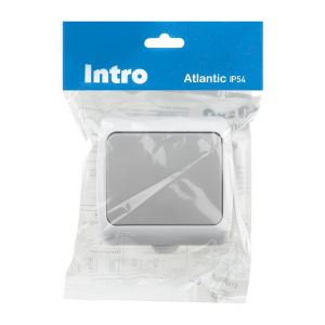 Выключатель Intro Atlantic 5-101-03 10А-250В, IP54, открытой установки, серый Выключатель Intro Atlantic 5-101-03 10А-250В, IP54, открытой установки, серый