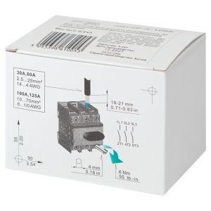 Выключатель-разъединитель ВНК-32-31130 ЭРА PRO mvr20-3-100E 3П 100А с установленной фронтальной рукояткой управления Выключатель-разъединитель ВНК-32-31130 ЭРА PRO mvr20-3-100E 3П 100А с установленной фронтальной рукояткой управления