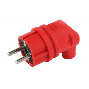 Вилка ЭРА V9-RED-IP44 каучуковая с заземлением 90 градусов 16A IP44 красная Вилка ЭРА V9-RED-IP44 каучуковая с заземлением 90 градусов 16A IP44 красная