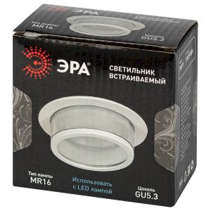 Встраиваемый светильник декоративный ЭРА DK99 WH MR16 GU5.3 белый