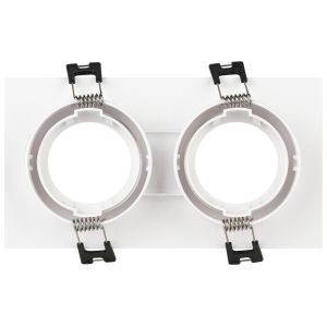 Встраиваемый светильник декоративный ЭРА KL92-2 WH MR16/GU5.3 белый, пластиковый